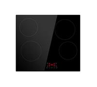 WEIBO 59cm*52cm Ceramic Hob 4 Zone Black Glass Built-in Electric Hobs with Touch Controls