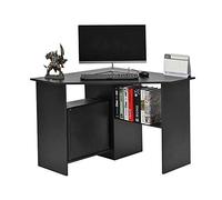 WEIBO Corner L-Shaped Home Office Computer Desk Computer Workstation PC Laptop Table with shelves Effect Home Office Furniture