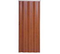 WEIBO PVC Concertina Accordion Folding Door Washable Magnetic Catch Amelia Brown Gloss 6MM