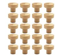 WEICHUAN 20PCS Round Unfinished Wood Cabinet Furniture Drawer Knobs Pulls Handles (Diameter: 3.6cm Height: 3cm)