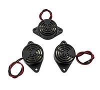 WEICHUANG 3PCS DC 3-24V 90dB Active Piezo Electronic Buzzer Beep Tone Alarm Ringer Continous Sound (Black)