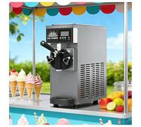 WEICNE 450w Single Flavor Soft Serve Ice Cream Machine, Commercial Ice Cream Maker Machine, 55-65 Units/H, One-Click Cleaning, For Restaurant, Snack Shop, And Bar StainlessSteel