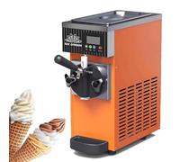 WEICNE 450w Single Flavor Soft Serve Ice Cream Machine, Countertop Soft Ice Cream Maker, 55-65 Units/H,One-Click Cleaning, For Bars, Coffee Shop, And Supermarket Orange