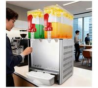 WEICNE Commercial Beverage Dispenser 1/2/3/4 Tanks 10 Liter Per Tank, Refrigerated Juice Dispenser, With Pulp/No Pulp, Cold Only/Hot & Cold, Cooling: 7-12℃/ Heating: 52-58℃ 20LCold-NoPlup
