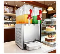 WEICNE Commercial Beverage Dispenser 1/2/3/4 Tanks 10 Liter Per Tank, Refrigerated Juice Dispenser, With Pulp/No Pulp, Cold Only/Hot & Cold, Cooling: 7-12℃/ Heating: 52-58℃ 20LCold-WithPlup