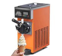 WEICNE Soft Serve Ice Cream Machine for Home | Countertop Soft Serve Ice Cream Maker | 4-5 Kg/H Output | One-Click Cleaning & Rapid Cooling | with Lcd Panel | for Commercial & Home Use Orange
