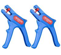 WEICON Automatic Wire Stripping Tool No. 5 | 2-Pack | Wire Stripper Adjustable 0.2-6.0 mm² (24-10 AWG) | Wire Stripping Pliers with Side Cutter up to 2.0 mm | Stripping of Round Cables |TÜV |