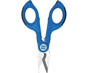 WEICON Cable Scissors No. 35 | Electricians' Shears with Stripping Function | Cutting - Stripping - Crimping | Including Protective Sheath, Blue/Red, one Size, 52000035