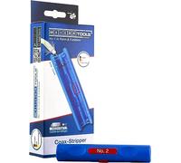 WEICON Coax Stripper no. 2 / for Common coaxial Cables/Dismantling plier for SAT and Antenna Cable 4,8-7,5 mm Ø/Adjusted Cutting Depth/Blue/red