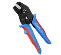 WEICON Tools Crimping Pliers Multi Crimping Pliers with Interchangeable Magazine, Wire End Ferrule Pliers Set, Automatic Ratchet, Blue/Red