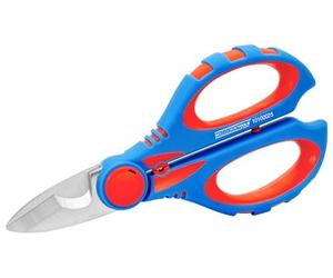 WEICON Tools Electrician Scissors XL; Electrician Scissors for Cutting, Stripping and Crimping; with Protective Cover