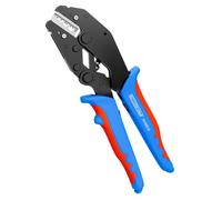 WEICON Tools Ergo Crimping Pliers, Ergonomic Crimping Pliers with Interchangeable Magazine, Wire End Ferrule Pliers, Automatic Ratchet, Blue/Red