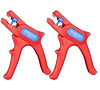 WEICON Wire Stripper No. 6 | 2-Pack | Approval up to 1000 Volt | VDE-Tested | Stripper | Stripping Tool | Stripping Tool for Round Cables 0.2-6mm² (24-10 AWG) | red | 100% Made in Germany