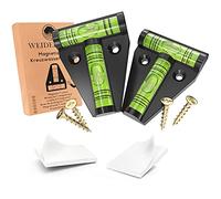 WEIDEBACH® 2pcs Magnetic T Spirit Level Black Cross Spirit Level Small Spirit Level Two Way Spirit Level Pyramid Water Level Small for Motorhome