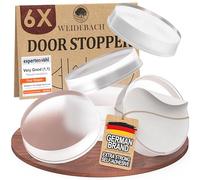 WEIDEBACH® 6X Discreet Door knob Stopper Transparent, Door Bumper Pads self-Adhesive 0.79x0.2 in, Elastic Wall Bumper Transparent, Rubber Wall Door Stop, Adhesive Rubber Door Stopper Bumpers