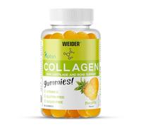 Weider Collagen Gummies (50 Gummies) Pineapple Flavour, with Peptan Hydrolysed Collagen and Vitamin C, for Joints, Bones, Cartilage and Skin, Sugar-Free, Gluten-Free