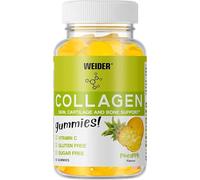 Weider Collagen Gummies (50 Gummies) Pineapple Flavour, with Peptan Hydrolysed Collagen and Vitamin C, for Joints, Bones, Cartilage and Skin, Sugar-Free, Gluten-Free
