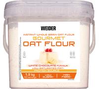 Weider Gourmet Oat Flour (1,9kg) White Chocolate Flavour. Wholegrain, High Protein source. Low Sugar, Low Saturated Fat. Vegan.