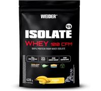 Weider Isolate Whey 100CFM (420g) Banana Flavour, Protein 100% Isolate Whey from Isolac®, 25g Protein/Portion, with Digestive Enzymes Digezyme®, No Added Sugar, No Aspartame, Low Fat, 14 Servings
