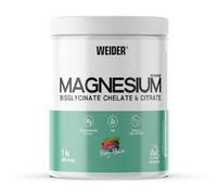 Weider Magnesium Powder (1kg) Berry Flavour, 250mg /Serving Magnesium Bisglycinate and Citrate in Powder with Zinc, Muscle and Bone Support, Helps Reduce Fatigue, No Added Sugar, Vegan