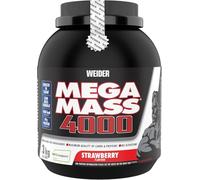 Weider Mega Mass 4000, Strawberry, Protein Rich Formulation with Creapure Creatine, High Quality Complex Carbs, Muscle Building, 3kg