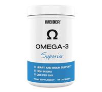 Weider Omega-3 Superior Fish Oil Capsules, High Dosage, 1000 mg Fish Oil per Capsule, Essential Fatty Acids, EPA + DHA in Bioavailable Triglyceride Form (TG), 90 Capsules