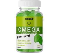 Weider Omega Gummies (50 Gums) Lime Flavour, with Vegan Omega 3-6-9 from chia and lax Seed Oil, Gluten Free, no Added Sugar