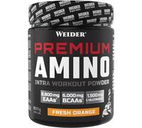 Weider Premium Amino Powder, Fresh Orange, Intra Workout, 8,000mg EAA's, 6,000mg BCAA's, Glutamine, Plus Electrolytes, 800g