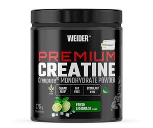 Weider Premium Creatine (375g) Fresh Mint Lemonade Flavour, Creatine Monohydrate 100% Creapure Quality, No Added Suger, Vegan, Helps to Increase Physical Performance (75 Servings)