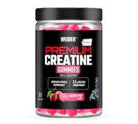 Weider Premium Creatine Gummies (60 gommes) Cherry Pop Flavour, with 3,5g Creatine Monohydrate 100% Creapure/dose, Helps to Increase Physical Performance (20 Servings)