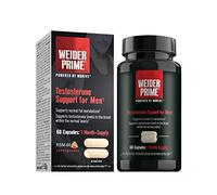 Weider Prime Testosterone Support for Men, Ashwagandha Extract (KSM-66) Supports Energy, Lean Muscle, Mental Focus, Vitality, 60 Capsules