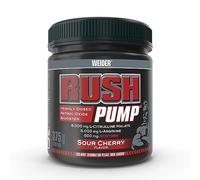 Weider Rush Pump (375g) Sour Cherry Flavour. Highly Dosed Nitric Oxide Booster, with Free Form Amino Acids, Inca Wheat Extract, Beetroot Powder, Vitamins and Minerals; with Oxystorm; Caffeine Free