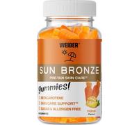 Weider Sun Bronze Gummies (40 Gums) Mango-Peach Flavour. Gummies with Beta-Carotene, Lutein, Zeaxanthin and Vitamin A. to Enhance Your Tanning and Maintain Your Skin. Sugar Free.