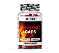 Weider Thermo Caps (120 Capsules) Powerful Fat Burner for Weight Loss, Metabolism Accelerator, Thermogenic Natural Ingredients, L-Carnitine, Caffeine, Turmeric, Appetite Suppressant, Vegan