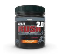 Weider Total Rush 2.0 (375g) Orange Flavour. All-in-one Fusion Force Pre-Workout Booster, with Creatine, Amino Acids, Caffeine, Inca Wheat Extract, Vitamins and Minerals; with Oxystorm and Glutapep