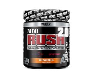Weider Total Rush 2.0 Pre-Workout Formula, Orange, The Legal Pre-Workout, Focus + Power, Serious Pump, 15 servings