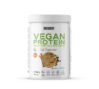 Weider Vegan Protein (540g) Iced Cappuccino Flavour. 23g Protein/dose, Pea Isolate (Pisane) & Rice Protein. with Vitamin B12 & Stevia. Gluten Free, Sugar Free. Packaging 50% Recycled 100% Recyclable
