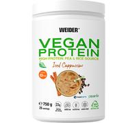 Weider Vegan Protein (750g) Vanilla Flavour. 23g Protein/dose, Pea Isolate (Pisane) & Rice Proteins. with Vitamin B12 & Stevia. Gluten Free, Sugar Free. Packaging 50% Recycled, 100% Recyclable