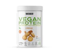 Weider Vegan Protein (750g) Cookie Flavour. 23g Protein/dose, Pea Isolate (Pisane) & Rice Protein. with Vitamin B12 & Stevia. Gluten Free, Sugar Free. Packaging 50% Recycled, 100% Recyclable