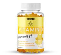 Weider Vitamin D Gummies (50 Gummies), Lemon Flavor, Gummies with Vitamin D3 (25µg /Serving), Contributes to Calcium Absorption and Supports Bone, Muscle, and Immune Function, Sugar-Free, Gluten-Free