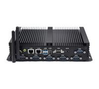 WEIDIAN Fanless Computer, Industrial Mini PC Win 10 i5 4200U 4GB RAM 64GB SSD, Fanless PC Linux Ubuntu, Industrial Computers 6x RS232 COM, Dual LAN, HD, VGA, WiFi, BT Support RAID Auto Power On