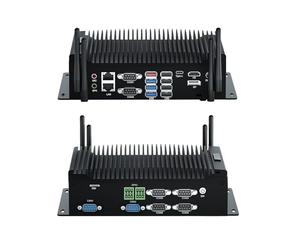 WEIDIAN Fanless Industrial PC, Mini PC i5 10210U, Support 2CAN-BUS, 6COM, 4USB3.0, 4USB2.0, HD USB-C DP Triple Display, Dual NIC, GPIO, SIM Slot, Win11, Auto Power On, VESA, Metal Case