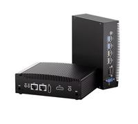 WEIDIAN Fanless Mini PC Win 11 Pro i5 8350U 16GB DDR4 512GB SSD 24/7 Quiet | Mini Computer 4K 2HD, WiFi5 BT4.2, 8USB, 2x RJ45 LAN, 2x RS232 COM, Silent Office Mini Computer for Business Home