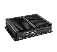 WEIDIAN Fanless PC, Industrial Mini PC Core i5-8250U, Triple Display 4K@60Hz Output, HD, DP, EDP, Dual NIC, 8USB, 6RS232 COM, LPT, WiFi, BT, Win11, Auto Power On(8GB RAM 256GB SSD)