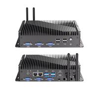 WEIDIAN Industrial Mini PC, Industrial Computer Core i5 1235U, Mini Computer Fan Cooling Win 11, 4K Triple Display 2HD+DP, 2RJ45 LAN, 6RS232 COM, 8USB, WiFi6, BT5.2 (16GB RAM 256GB SSD)