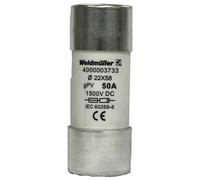 Weidmüller 4000003733 FUSE WSFL 22X58 50A 1K5V GPV Micro fuse Pack...