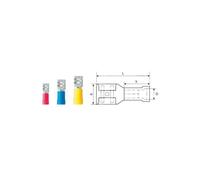 Weidmuller 9200540000 Blade Receptacle 6.3x0.8mm 180° Red 100 pieces