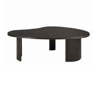 WEIDPHL Black Irregular Center Table, Small Side Coffee Table with Solid Wood Base And Wood Grain Veneer Top, Modern Creative End Tables, Home Decor for Living Room,Bedroom,Balcony,Small