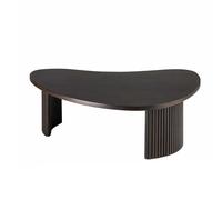 WEIDPHL Black Irregular Center Table, Small Side Coffee Table with Solid Wood Base And Wood Grain Veneer Top, Modern Creative End Tables, Home Decor for Living Room,Bedroom,Balcony,Large