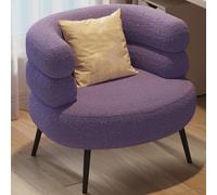 WEIDPHL Makeup Arm Chair, Upholstered Lounge Chair, Modern Accent Chair, Tufted Single Sofa, Fabric Armchair, Lazy Reading Chair, Vanity Chair for Bedroom,Living Room,Study Room,Balcony,Purple